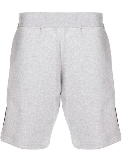 Moschino Branded Track Shorts In Grey