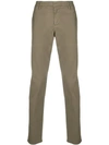 Dondup Slim Fit Chinos In Green