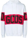 Gcds Logo Band Hoodie - White