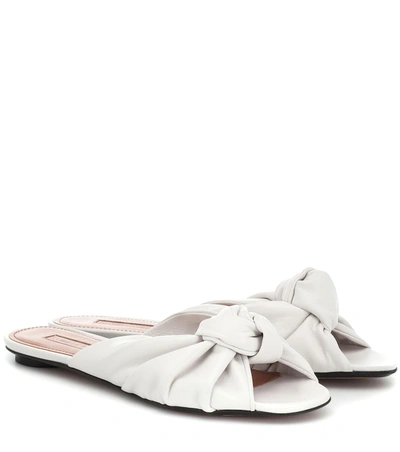Samuele Failli Betsy Leather Slippers In White