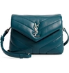 Saint Laurent Toy Loulou Calfskin Leather Crossbody Bag - Blue/green In Dark Turquoise