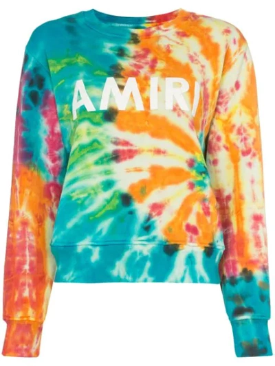 Amiri Printed Tie-dyed Cotton-jersey Sweatshirt In Multicolor