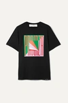 Proenza Schouler Printed Cotton-jersey T-shirt In 20591 Green/orange Large Flag