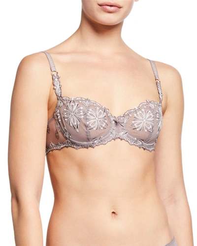 Chantelle Champs Elysees Lace Unlined Demi Bra In Stardust