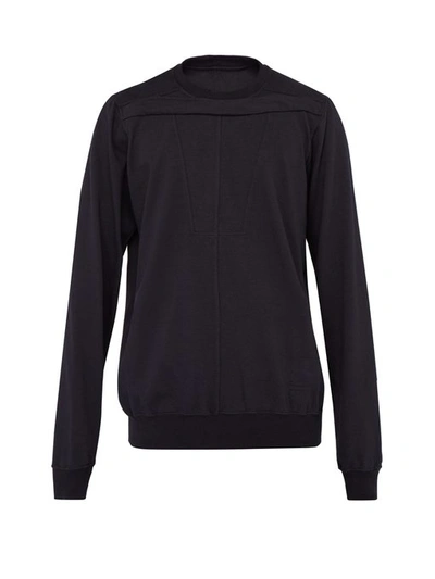 Rick Owens Drkshdw Panelled Cotton-jersey Sweatshirt In Black