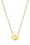 Monica Vinader Womens Gold Linear Solo 18ct Yellow-gold Vermeil And Diamond Necklace 1 Size