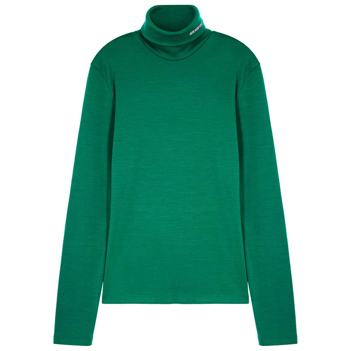 dark green roll neck jumper