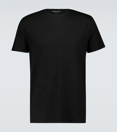 Derek Rose Jordan 1 Washed-linen T-shirt In Black