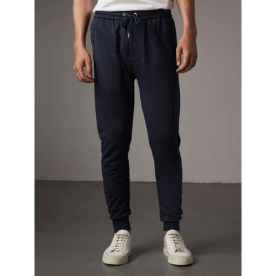 Burberry Cotton Sweatpants In Navy