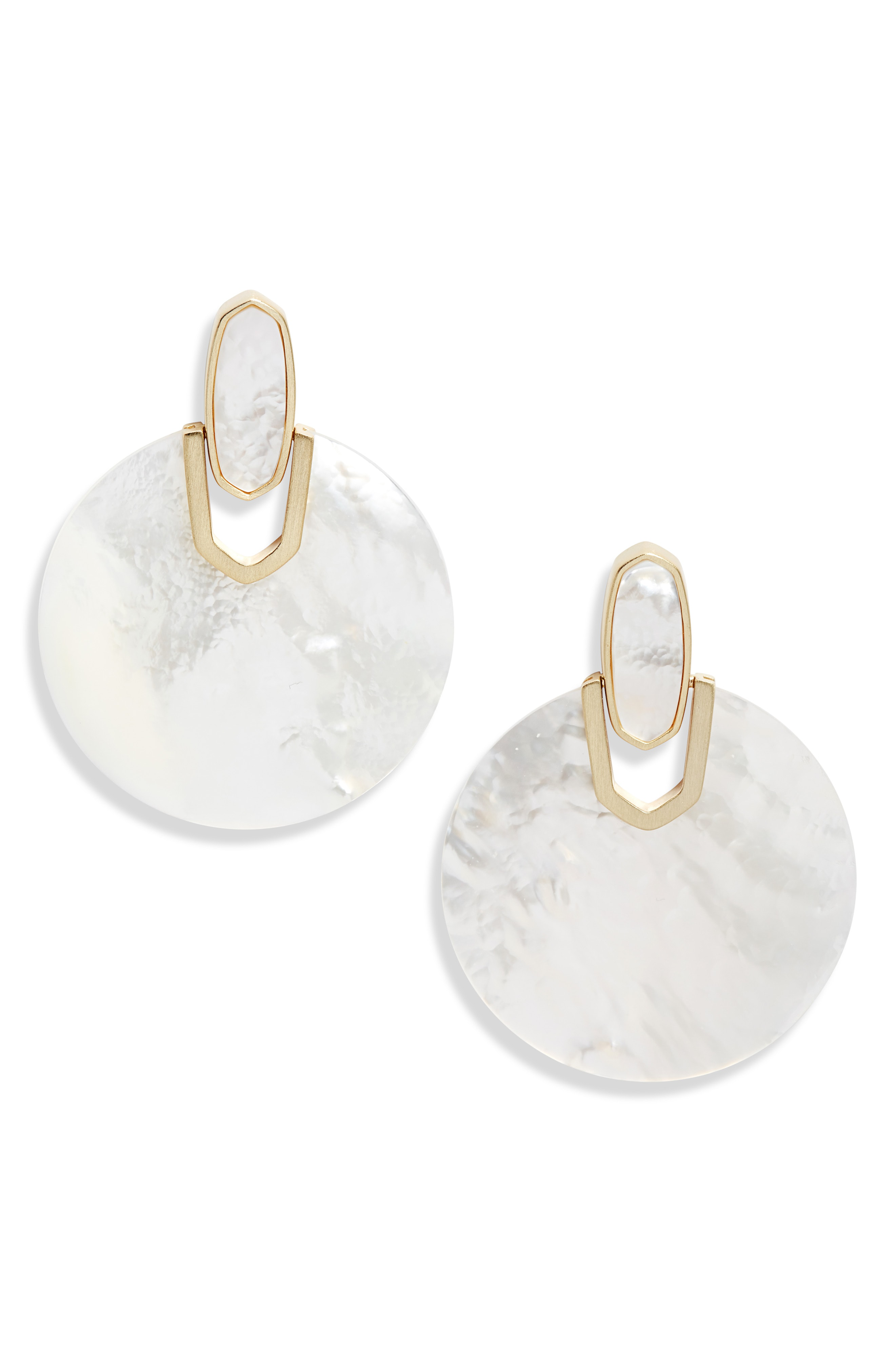 Kendra Scott Didi Drop Earrings In Ivory Mother Of Pearl/ Gold | ModeSens