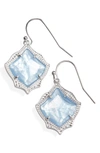 Kendra Scott Kyrie Drop Earrings In Sky Blue Illusion/ Silver