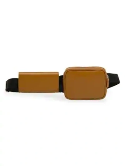 Avec La Troupe Covey Leather Duo Iphone X Belt Bag In Brown