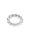 Isabel Lennse Wide Twisted Ring In Silver