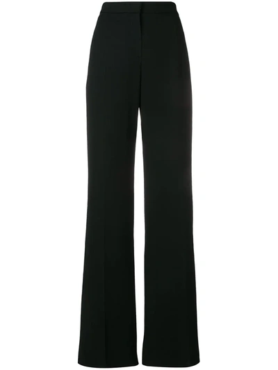 Alberta Ferretti Tailored Satin Trousers In Black