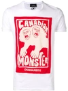 Dsquared2 Canadian Monster Print T-shirt In White