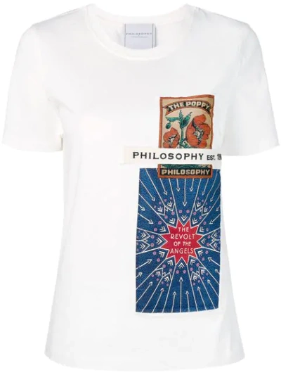 Philosophy Di Lorenzo Serafini Logo Patch T-shirt In White