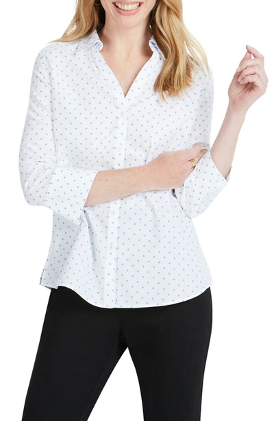 Foxcroft Mary Star Dot Shirt In Perfect Peri