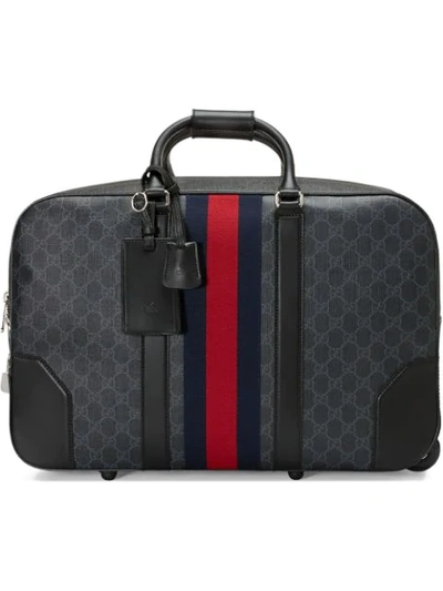 Gucci Soft Gg Supreme Carry-on Duffle With Wheels In Black