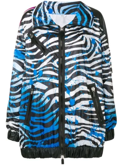 No Ka'oi Zebra Print Performance Jacket In Blue