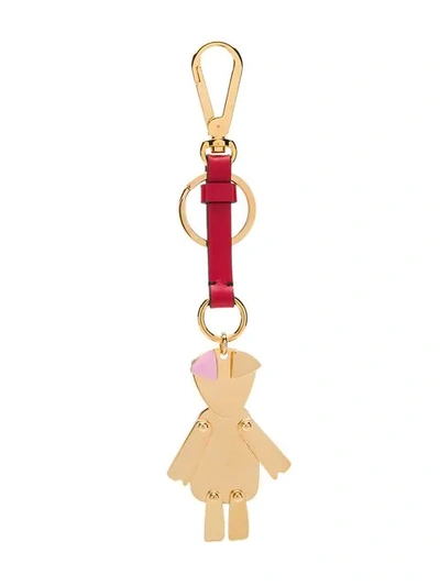 Marni Articulated Figure Keyring In Red