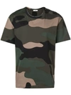 Valentino Camouflage Print T In Green