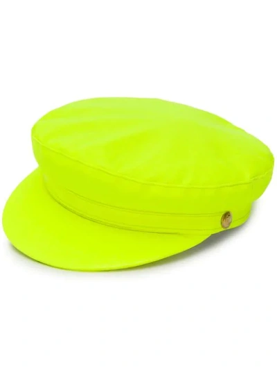 Manokhi Neon Biker Hat In Yellow