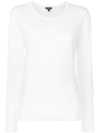 Aspesi Long Sleeved T In White