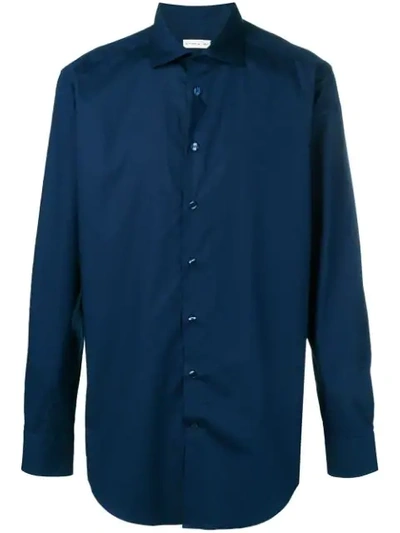 Etro Plain Shirt In Blue