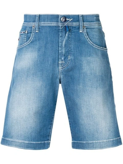 Jacob Cohen Stonewashed Denim Shorts In Blue