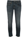 R13 Boy Mid-rise Skinny Jeans In Howell Indigo