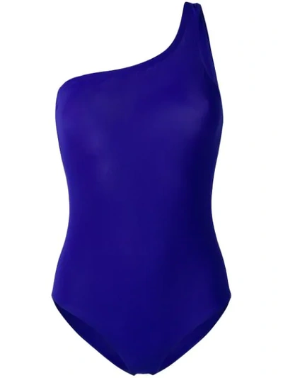 Isabel Marant Étoile One Shoulder Swimsuit In Blue