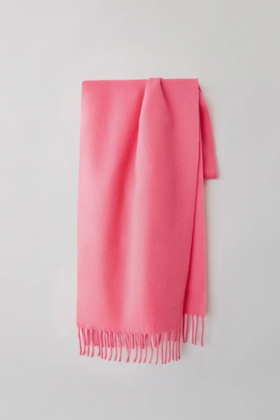 Acne Studios Canada Nr New Pink/fluo Pink In Narrow Wool Scarf