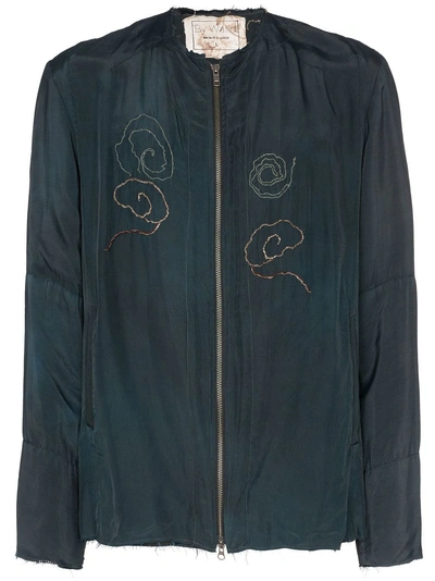 By Walid Dragon Embroidered Bomber Jacket In Black