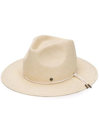 Maison Michel Rico Fedora Hat In Neutrals