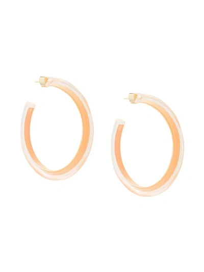 Alison Lou Medium Jelly Hoops In Neon Orange