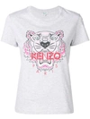 Kenzo Tiger Print T-shirt In Grey