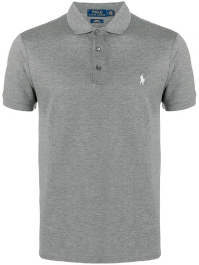 Polo Ralph Lauren Embroidered Logo Polo Shirt In Grey