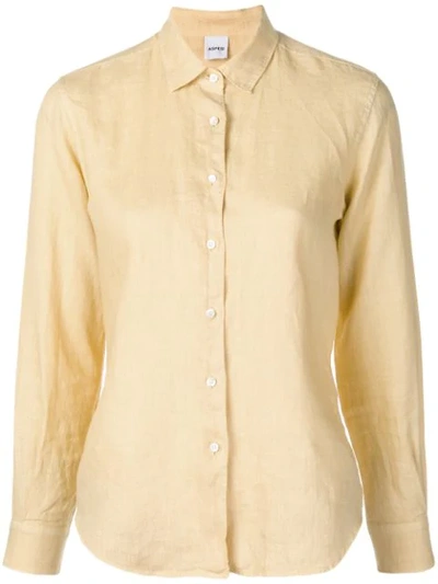 Aspesi Pointed Collar Shirt In Yellow