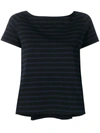 Sacai Striped T-shirt - Black