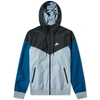 Nike Men's Sportswear Colorblock Windrunner Hooded Jacket, Blue - Size Xlrg