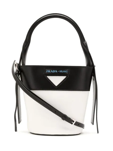 prada black bucket bag