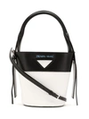 Prada Leather Bucket Bag In White