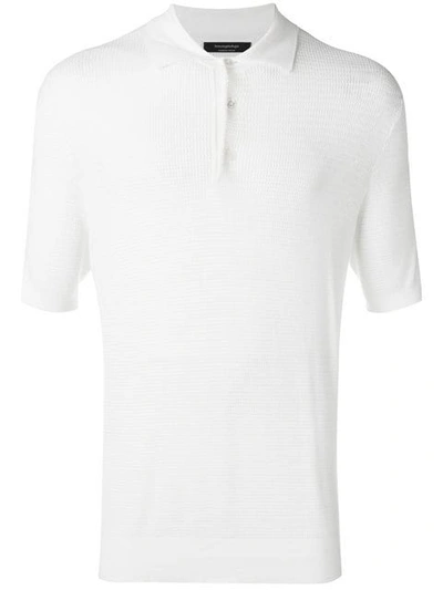 Ermenegildo Zegna Plain Polo Shirt In White