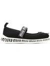 Miu Miu Runner Ballerina Shoes - Black