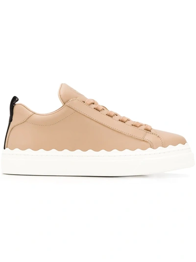 Chloé Lauren Lace-up Sneakers - Brown In Brown
