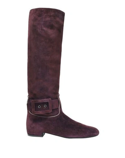 Roger Vivier Boots In Deep Purple