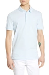 Lacoste Stretch Cotton Paris Regular Fit Polo Shirt In Rill Light Blue