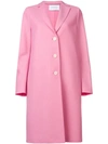 Harris Wharf London Single Breasted Coat In Pink