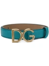 Dolce & Gabbana Dg Logo Belt In 80699 Celeste Acqua