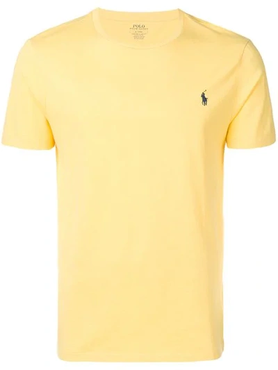 Polo Ralph Lauren Embroidered Logo T-shirt In Yellow
